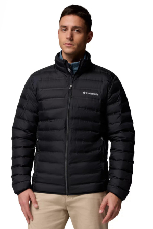 Geci si veste barbati - Geaca barbati Columbia Lake 22 Down 2086314010 neagra cu gluga si puf natural