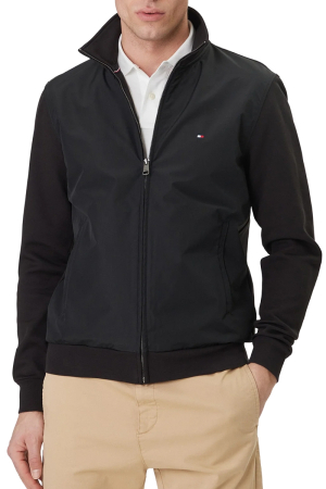 Geci si veste barbati - Tommy Hilfiger Essential Intecho Mix men jacket black zip