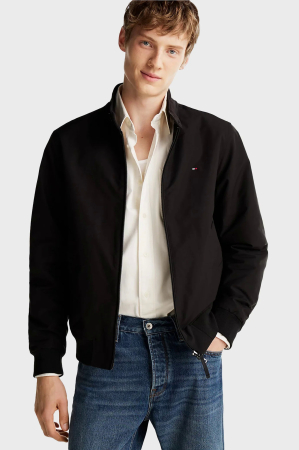 Geci si veste barbati - Geaca barbati Tommy Hilfiger Harrington bleumarin cu fermoar