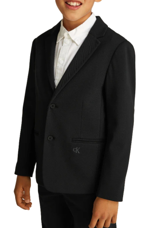 Geci si veste copii - Calvin Klein IB0IB02418T black elegant boys’ blazer with buttons