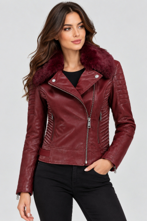 Geci si Veste dama - Jacheta dama biker Guess W5BL35