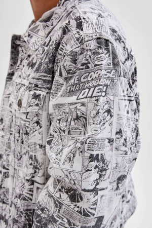 Geaca din denim Guess Originals Batman Comic Print [3]