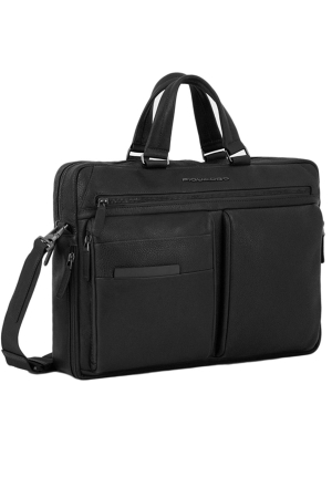 Geanta laptop piele neagra Piquadro eleganta business [3]