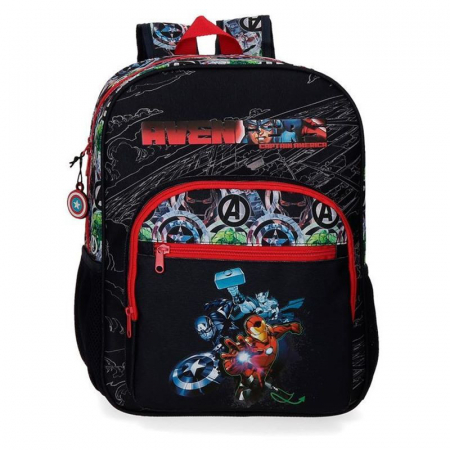 Ghiozdane si genti - Ghiozdan AVENGERS ARMOR UP, 30 x 38 x 12 cm, Negru