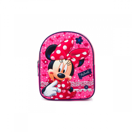 Toate Produsele - Ghiozdan fete, Minnie, cu imprimeu 3D, roz, 31 x 25 x 10 cm