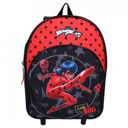 Super Reduceri -30%  Use code MEGA30 - Ghiozdan Troler Miraculous Ladybug, 33 x 25 x 10 cm