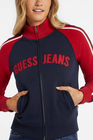 Bluza de trening Guess cu fermoar si broderie logo [3]