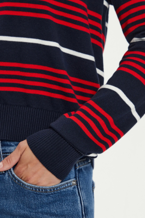 Pulover dama Tommy Jeans V-neck and stripes DW0DW18652 [4]