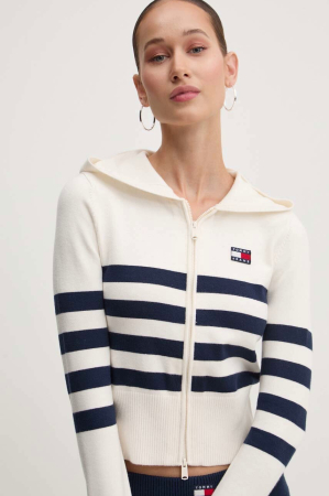 NOUTATI - Tommy Jeans Badge Zip-Thru Women's Sweatshirt DW0DW18524