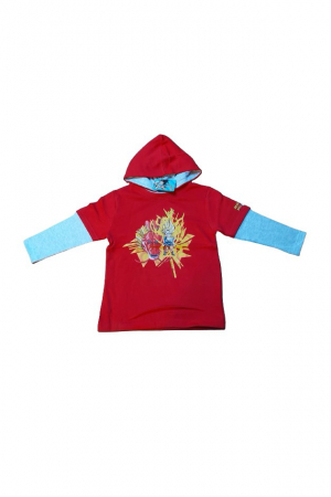 Super Reduceri -30%  Use code MEGA30 - Hanorac maneci lungi DRAGON BALL GT, Rosu/Gri, 3 ani