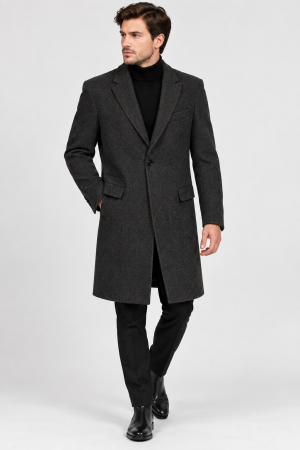 Paltoane barbati - Palton de lana Tommy Hilfiger THJ4046608