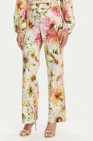 DAMA - Pantaloni dama cu model floral Guess W5GB46