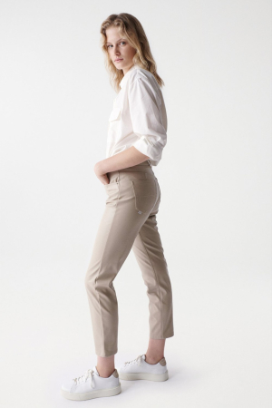 Pantaloni crop Salsa Jeans din piele ecologica [1]