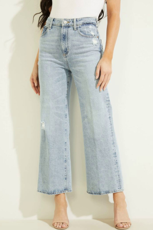 NOUTATI - Blugi dama Wide Leg cu talie inalta Guess jeans W2YA17D4K32