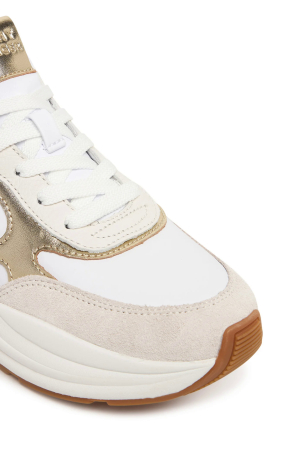 Pantofi dama Tommy Hilfiger FW0FW09204 alb cu auriu chunky runner din piele [4]
