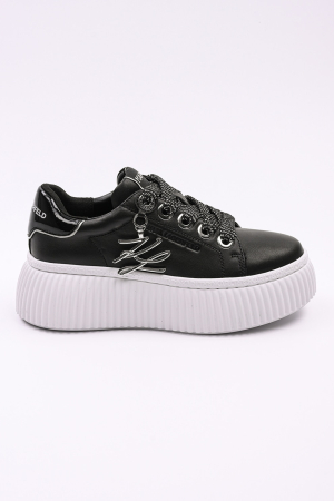 INCALTAMINTE - Pantofi dama Karl Lagerfeld KL42376A din piele neagra cu talpa platforma alba