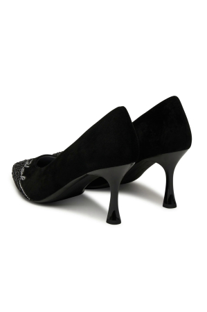 Pantofi pumps dama Karl Lagerfeld KL32712 negri cu toc si aplicatii stralucitoare [2]
