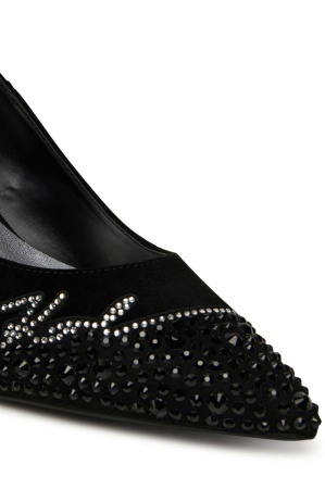Pantofi pumps dama Karl Lagerfeld KL32712 negri cu toc si aplicatii stralucitoare [4]