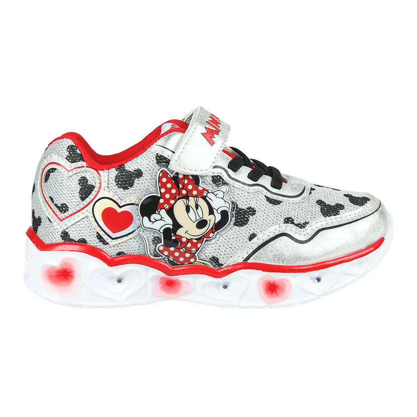 INCALTAMINTE COPII - Pantofi sport cu luminite Minnie Mouse , Argintiu model 2300004629