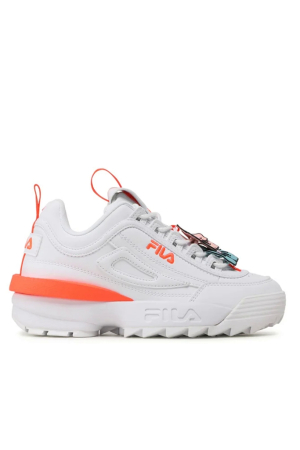 Pantofi sport dama - Pantofi sport de piele ecologica Fila cu aspect masiv Disruptor Flower