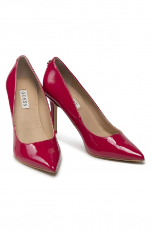 Pantofi stiletto Guess de piele ecologica cu aspect lacuit [2]