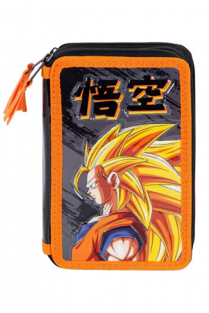 Super Reduceri -30%  Use code MEGA30 - Dragon Ball Z Warrior pencil case, Equipped, 3 compartments, 43 pieces