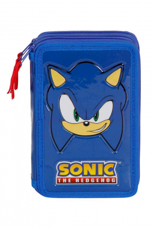 Super Reduceri -30%  Use code MEGA30 - Pencil case Sonic Sight, Equipped, 3 compartments, 43 pieces