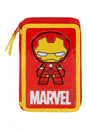 Penare - Penar Iron Man Alloy, Echipat, 3 compartimente, 43 piese