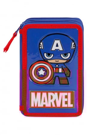 Penare - Penar Captain America Glory, Echipat, 3 compartimente, 43 piese