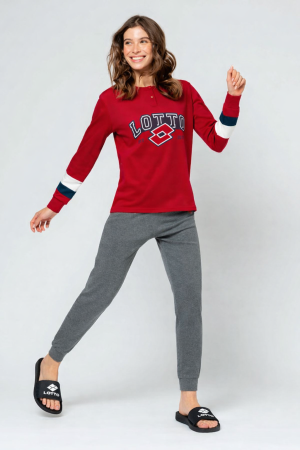 Pijamale dama - Pijama dama Lotto LP6106 set 2 piese bumbac