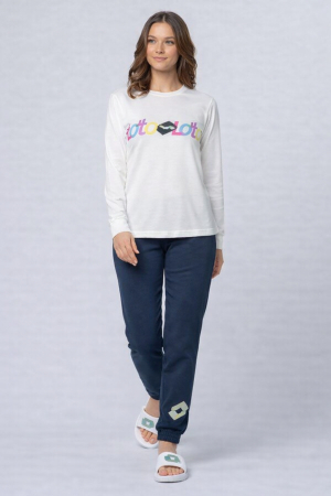 Pijamale dama - Pijama dama Lotto LP5239 set 2 piese bumbac