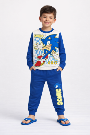 Pijamale copii - Pijamale copii Sonic SC40G4700 – set 2 piese din bumbac