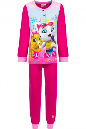 Pijamale copii - Pijamale lungi 44 Cats,culoare Fucsia,10 ani