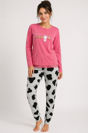 Pijamale dama - Pijamale lungi dama,Crazy Farm Corona