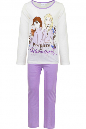 Pijamale copii - Pijamale lungi Frozen TH2040,culoare Alb/Violet, 6 ani