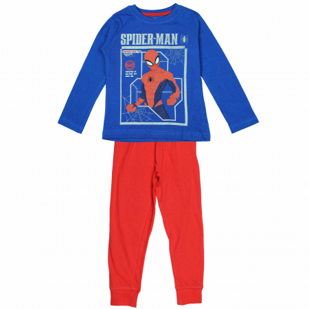 Pijamale copii - Pijamale lungi Spiderman,model 1208,Albastru/Rosu, 116 cm, 6 ani