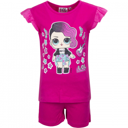 Pijamale copii - Pijamale scurte fete, LOL Surprise,fucsia, 3 ani