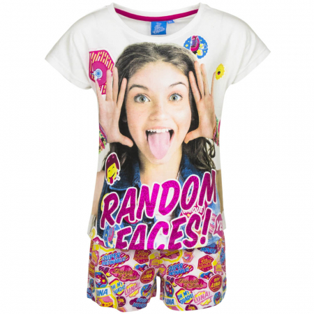 Pijamale copii - Pijamale scurte fete, Soy Luna,Alb, 6 ani