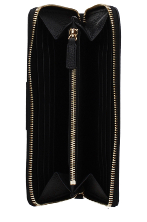 Portofel dama Versace F86333 negru din piele naturala cu logo V metalic [2]