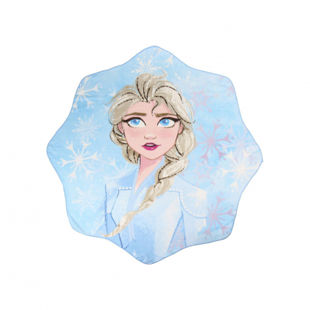 Prosoape si halate de baie copii - Prosop plaja Frozen microfibra 130 cm