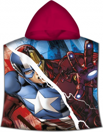 Prosoape si halate de baie copii - Prosop poncho Marvel Avengers  60 X 120 CM Universala Multicolor