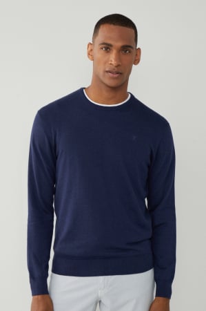 Pulovere barbati - Pulover barbati Hackett London din bumbac si matase