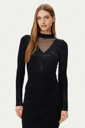 NOUTATI - Pulover dama striat cu strasuri Guess W5RR15