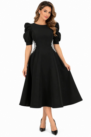 Rochii - Rochie dama lunga StarShinerS in clos accesorizata cu pietre stras