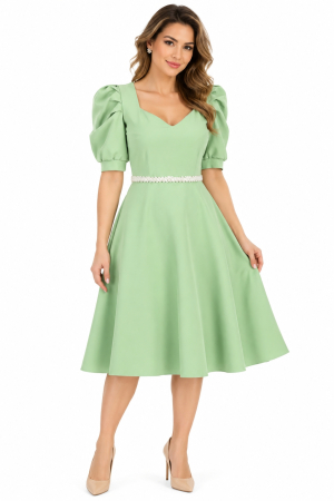 Rochii - Rochie dama midi StarShinerS cu maneci bufante