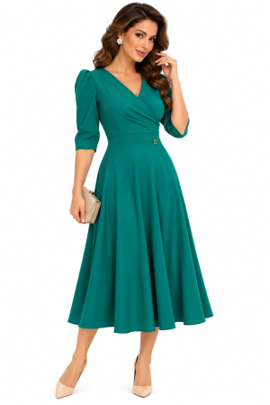 Rochie dama midi StarShinerS in clos cu umeri bufanti [2]