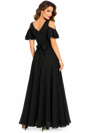 Rochie dama lunga StarShinerS in clos cu un cordon accesorizat [1]