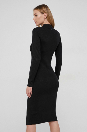 Rochie midi tricotata Guess cu segment transparent [1]