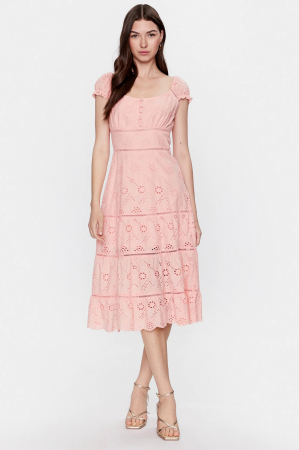 NOUTATI - Rochie Guess cu croiala in A si dantela Sangallo
