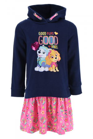 Rochii fete - Rochie fete cu gluga Paw Patrol